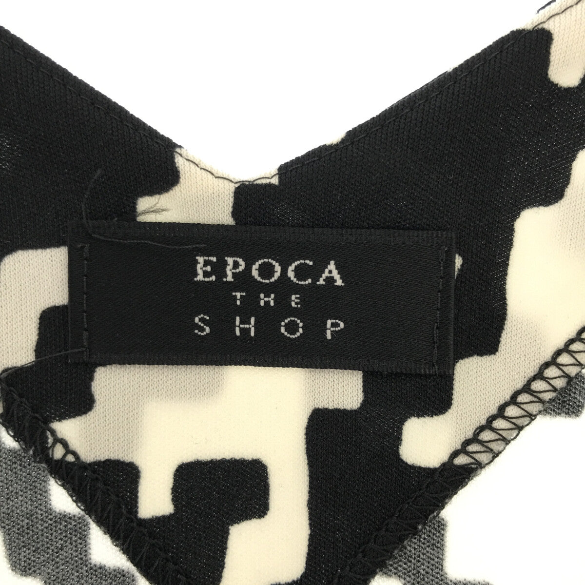EPOCA THE SHOP / 에포카 더 숍 | 지오메트릭 프린트 카슈쿠르 원피스 | 36 | 화이트 / 블랙 | 여성