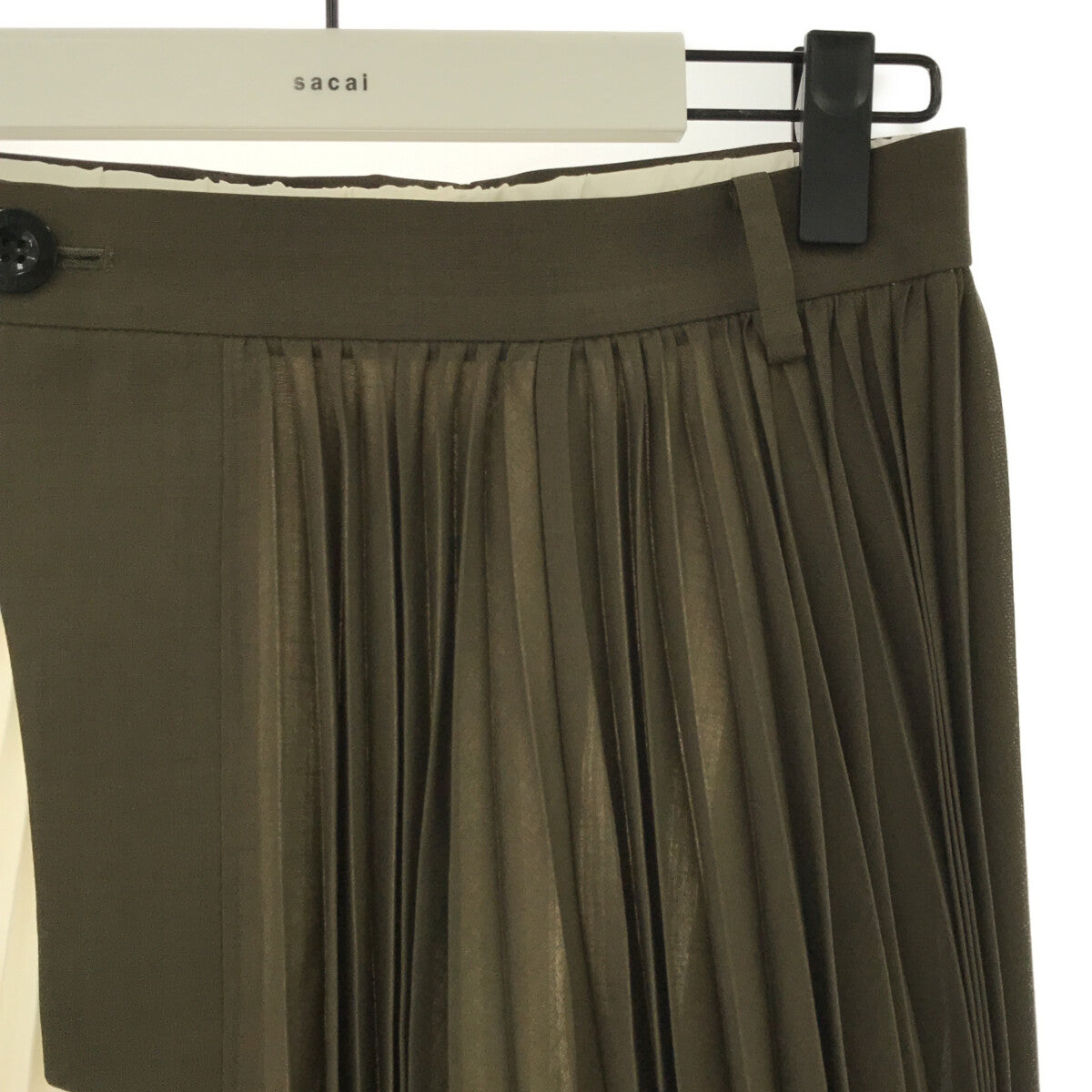 sacai / サカイ | 2021SS | Suiting Skirt ドッキング ラップ プリーツ ロング スカート ペチコート・ハンガー付き |  2 |