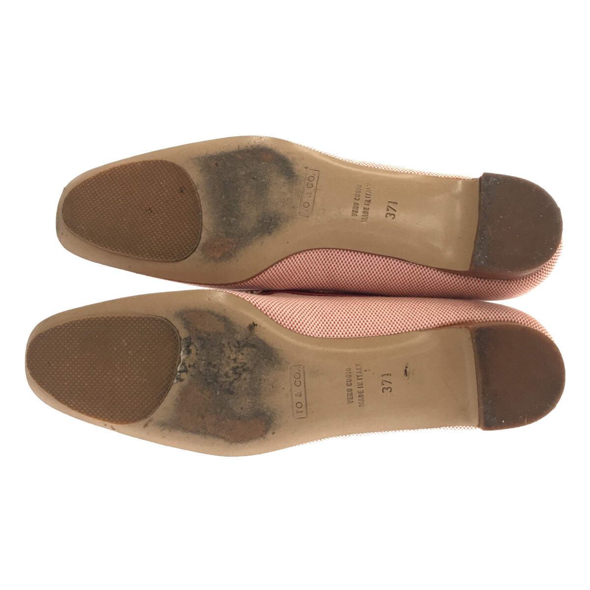 TO&amp;CO. / 투 앤드 코 | 원 스트랩 플랫 신발 | 37 1/2 | 와인 레드 / 화이트 | 여성