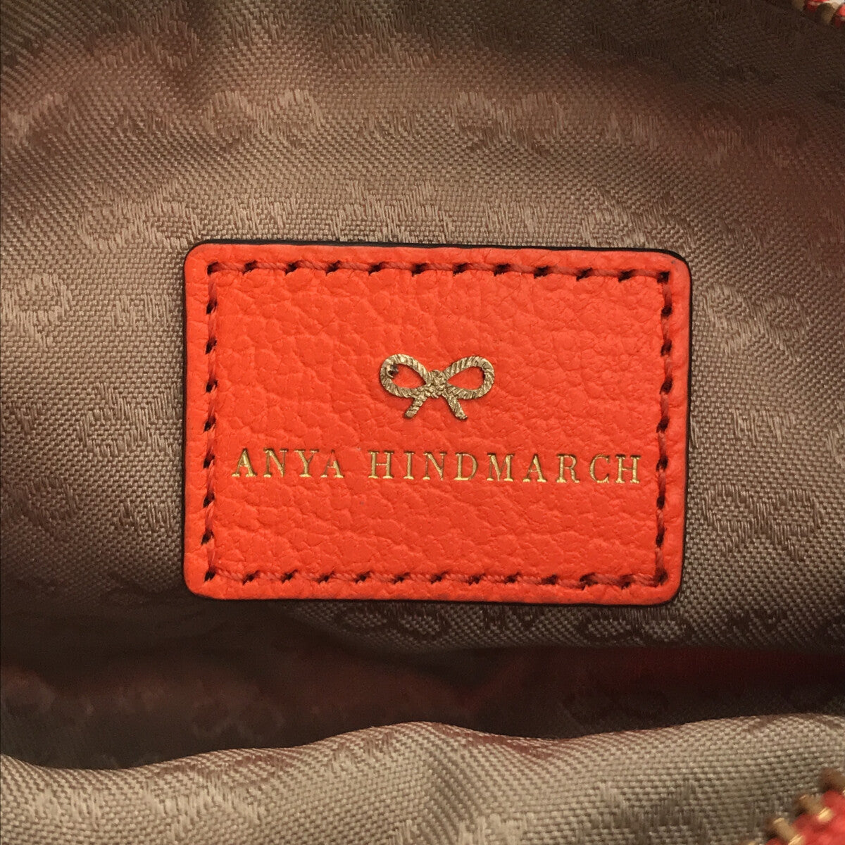 ANYA HINDMARCH / アニヤハインドマーチ | スペースインベーダー柄 ナイロン ポーチ | オレンジ | レディース – KLD