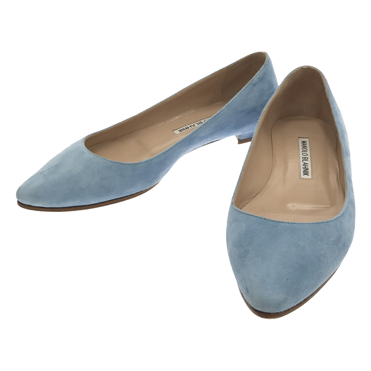 【미품】 MANOLO BLAHNIK / 마노로브라니크 | 플랫 펌프 | 35 | 블루 | 여성