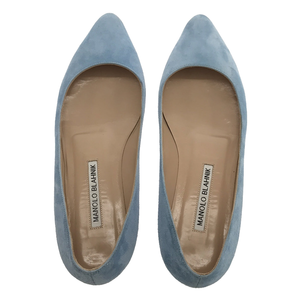 【미품】 MANOLO BLAHNIK / 마노로브라니크 | 플랫 펌프 | 35 | 블루 | 여성