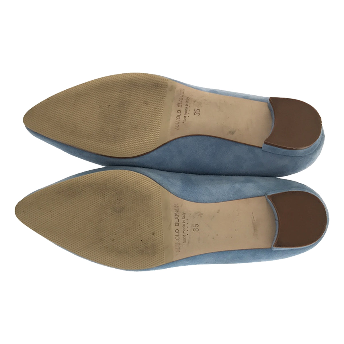 【미품】 MANOLO BLAHNIK / 마노로브라니크 | 플랫 펌프 | 35 | 블루 | 여성