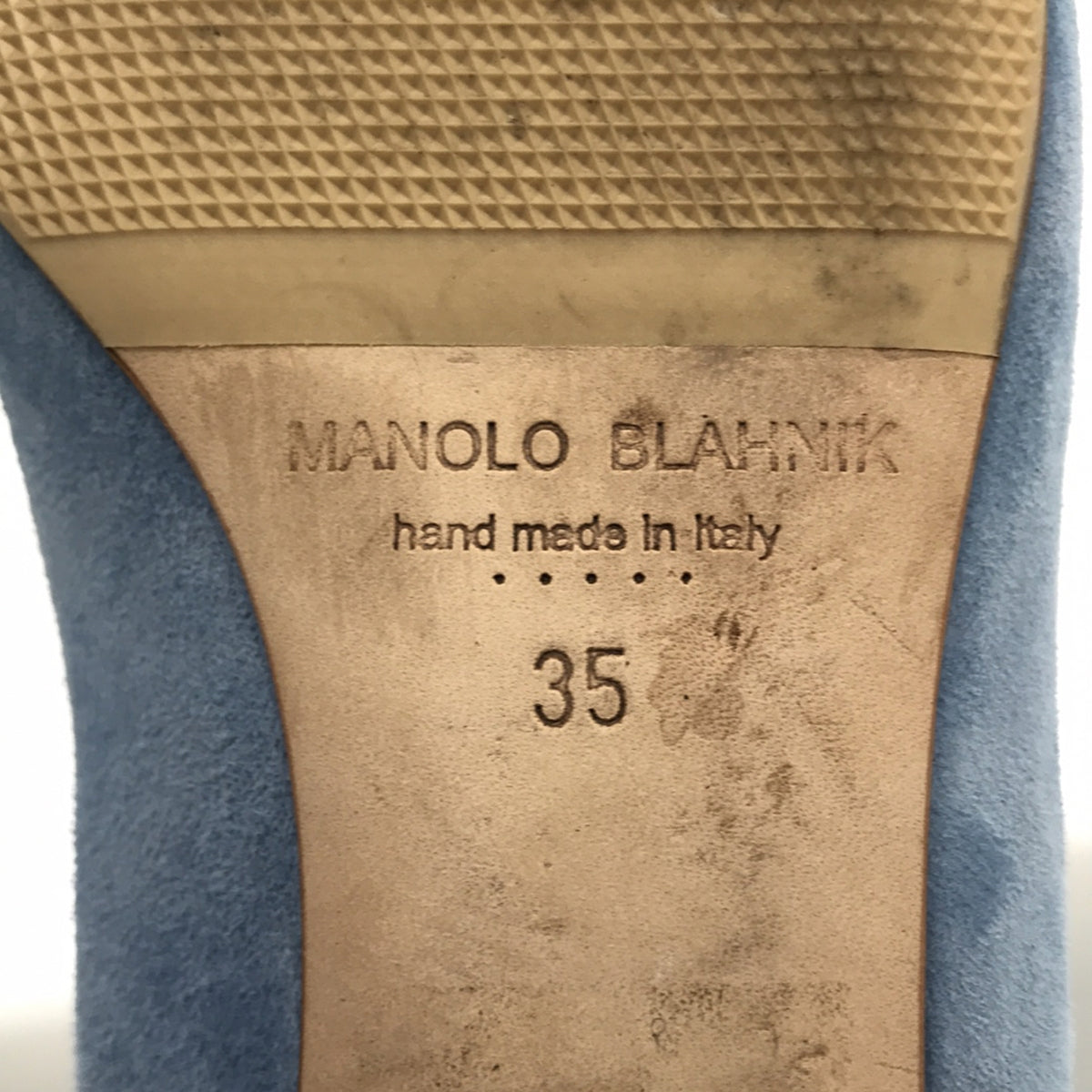 【美品】  MANOLO BLAHNIK / マノロブラニク | フラットパンプス | 35 | ブルー | レディース