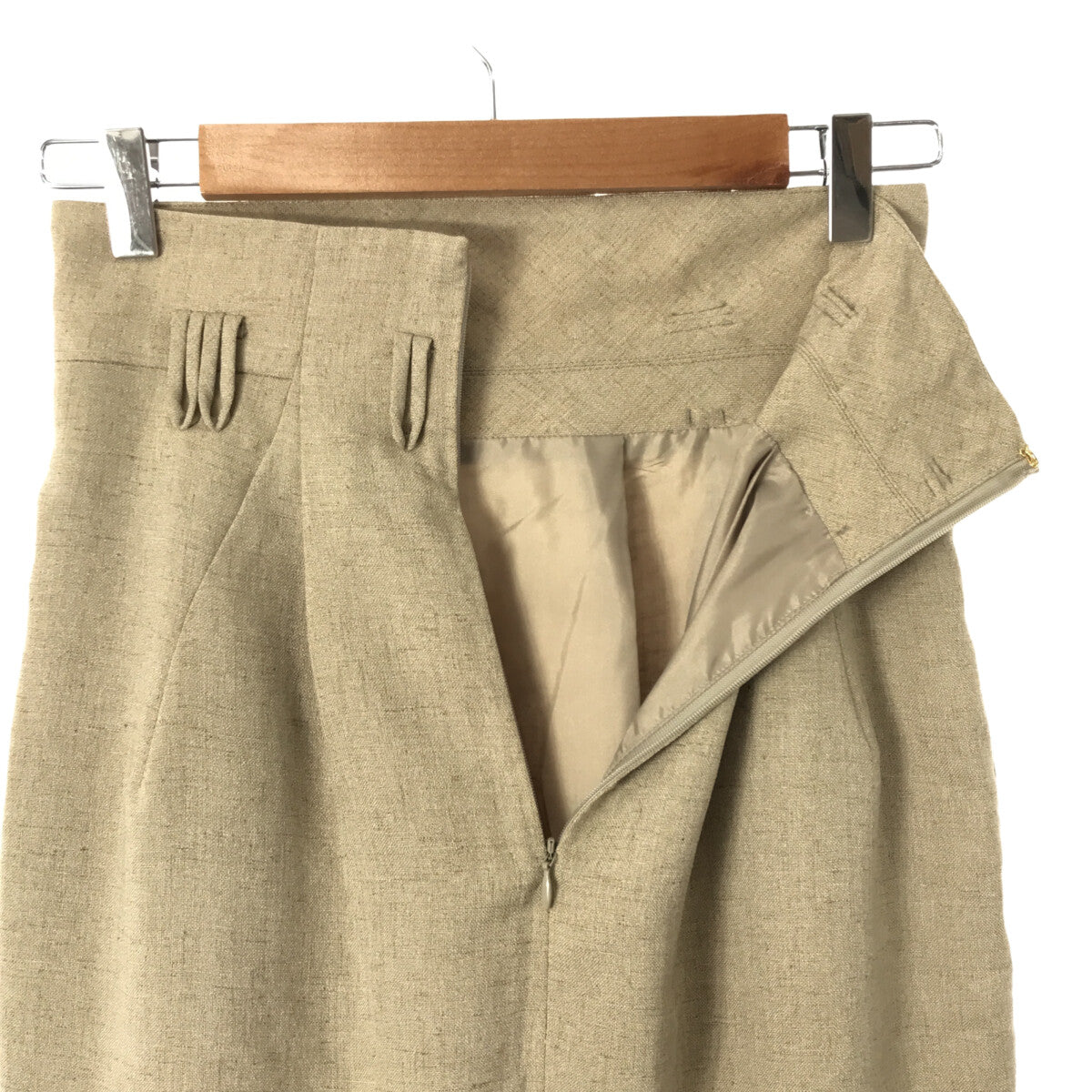 Mame Kurogouchi / マメクロゴウチ | 2023AW | Linen Touch Triacetate Cocoon Skirt  リネンタッチ トリアセテート コクーンスカート | 1 | レディース
