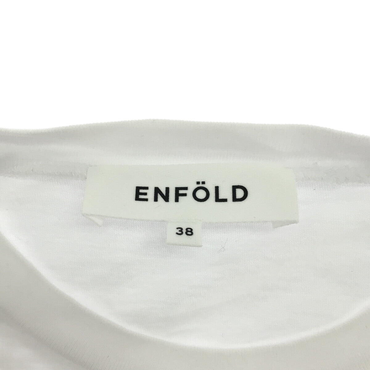 ENFOLDエンフォルドソフト天竺 SHIRTコンビTシャツ ホワイト2回着 - T