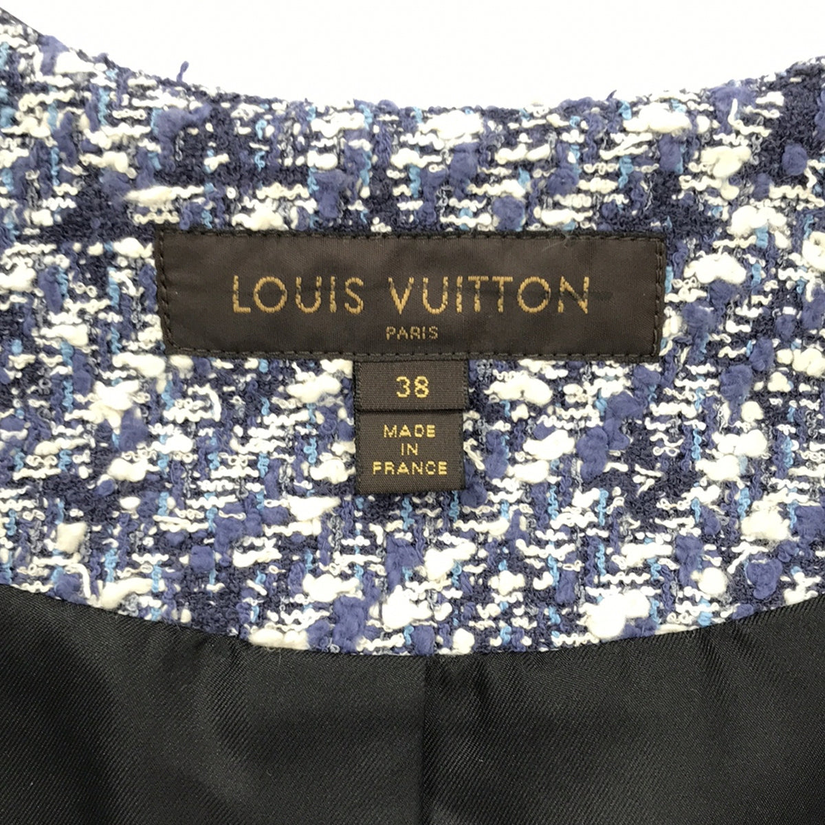 Louis Vuitton / ルイヴィトン | 2014SS | モノグラム柄 ツイード ノーカラージャケット | 38 | レディース