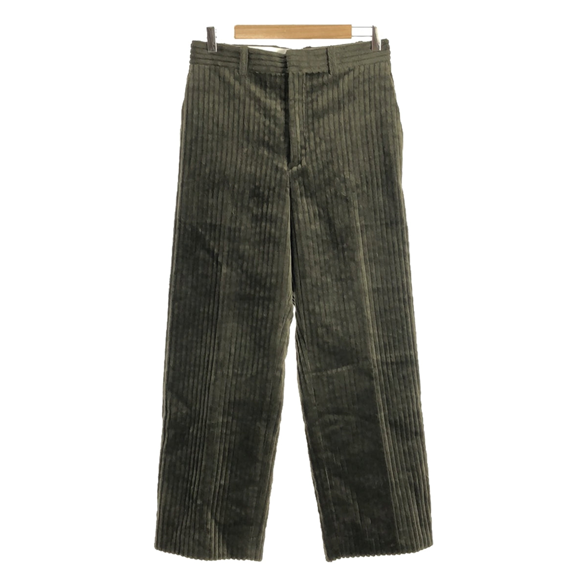 [狀況良好] BLAMINK | 2023秋冬 |棉質燈芯絨直筒褲 | 36 |橄欖 |女性的