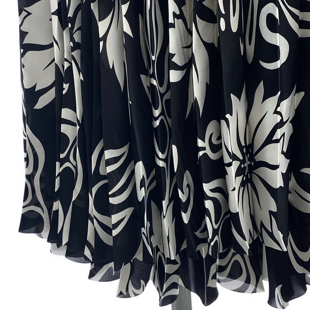 【新品】  sacai / サカイ | 2024SS | Floral Print Skirt プリーツスカート | 1 | ブラック/ホワイト | レディース