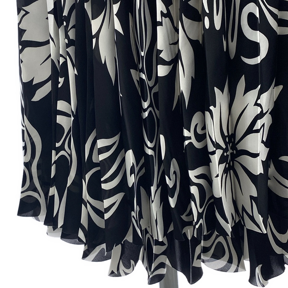 【新品】  sacai / サカイ | 2024SS | Floral Print Skirt プリーツスカート | 1 | ブラック/ホワイト | レディース
