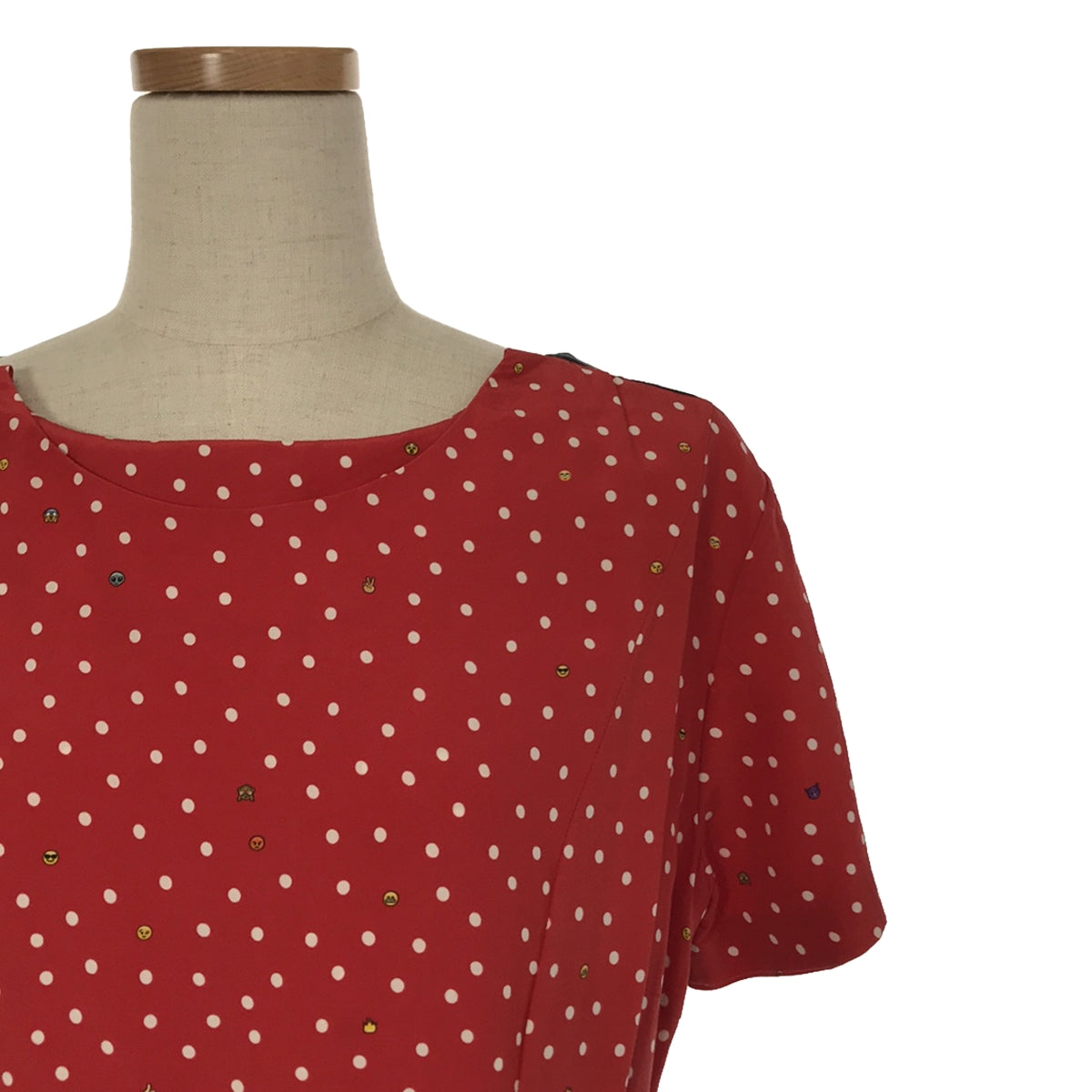 VETEMENTS / 베트몬 | emoji 도트 원피스 | S | 네이비/레드 | 여성