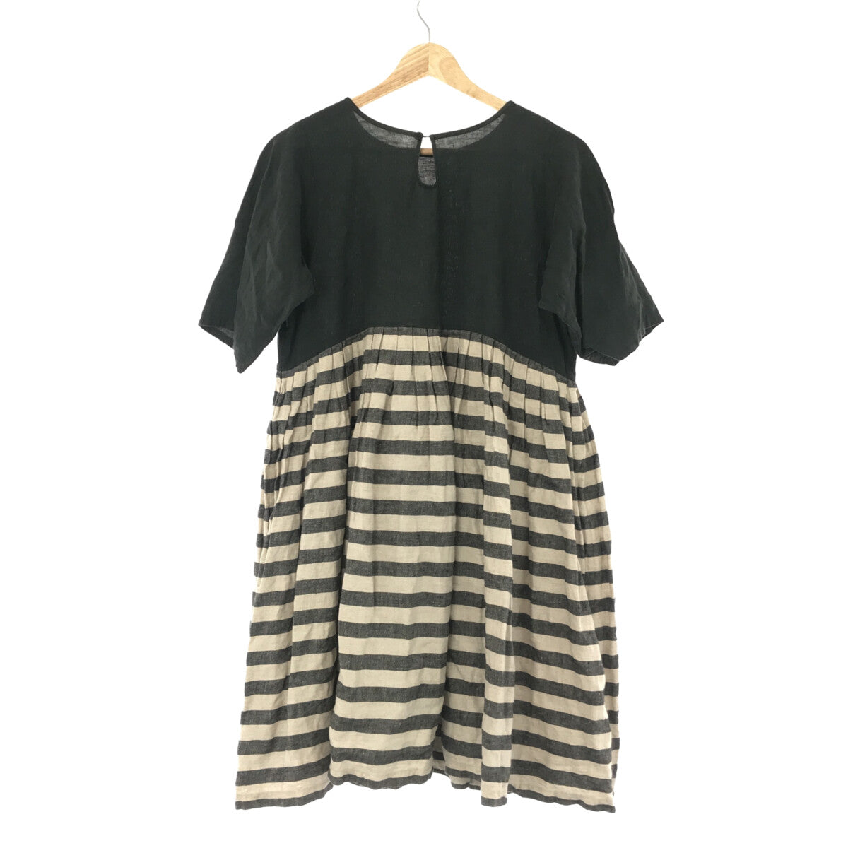 Le Vestiaire de Jeanne / 르 베스티에르 드 장느 | 린넨 테두리 전환 원피스 |