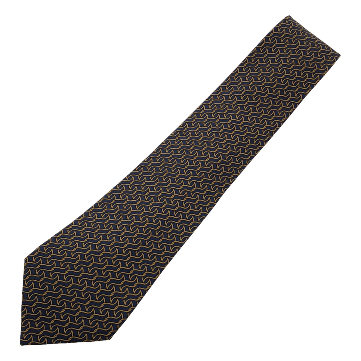 HERMES / 헤르메스 | 실크 100 % 총 무늬 넥타이 | 네이비