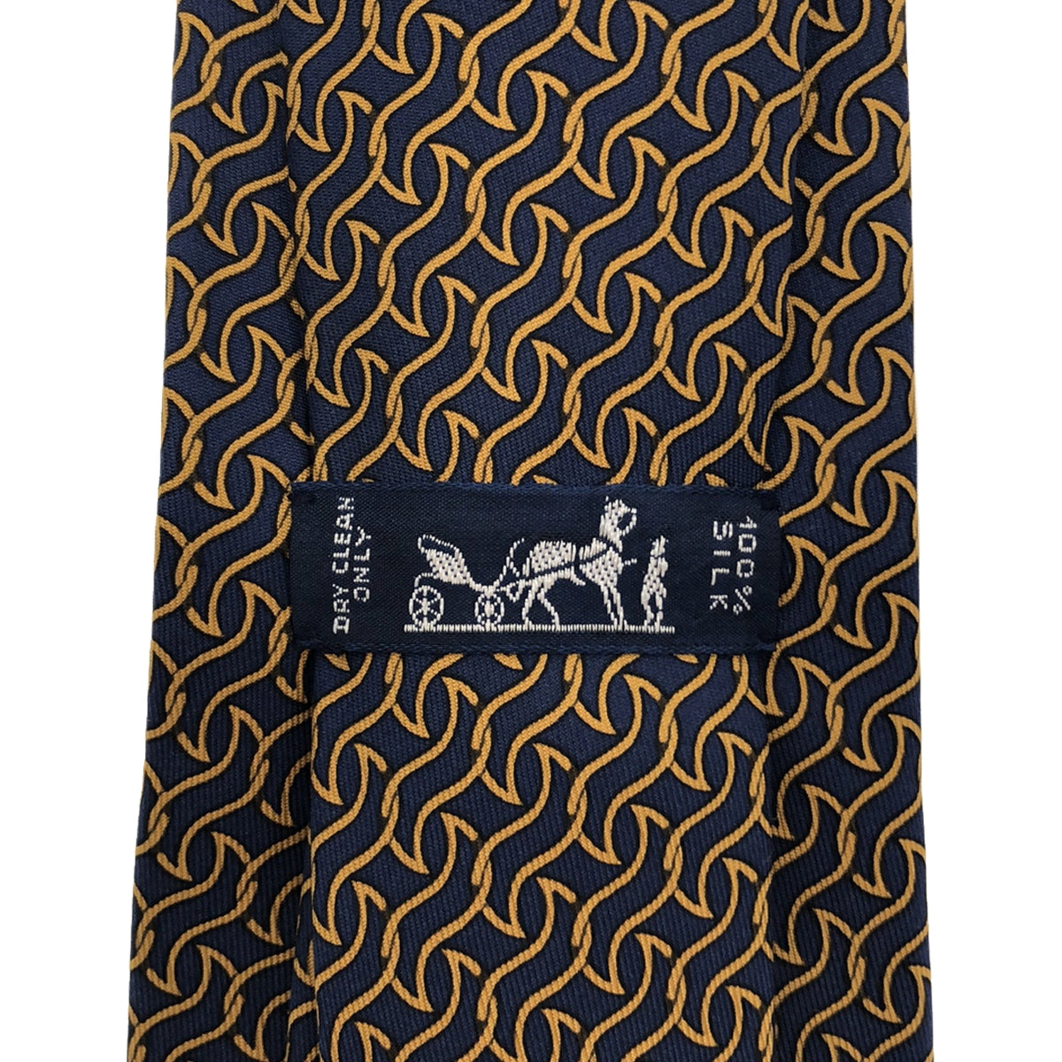 HERMES / 헤르메스 | 실크 100 % 총 무늬 넥타이 | 네이비