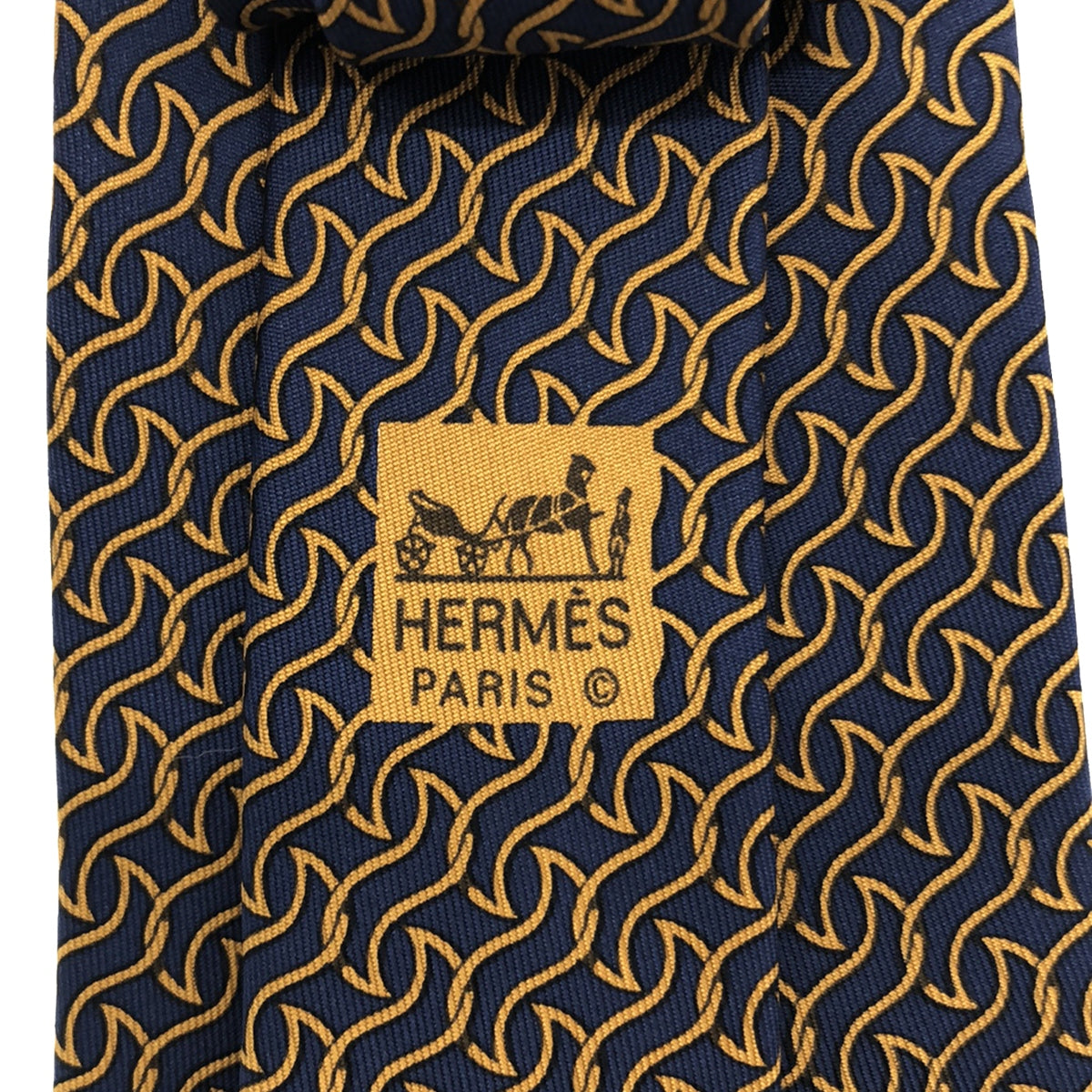 HERMES / 헤르메스 | 실크 100 % 총 무늬 넥타이 | 네이비