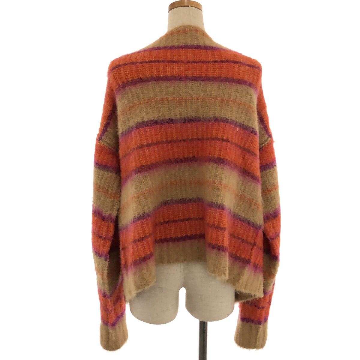 PERVERZE Stripe Mohair Wide Cardigan