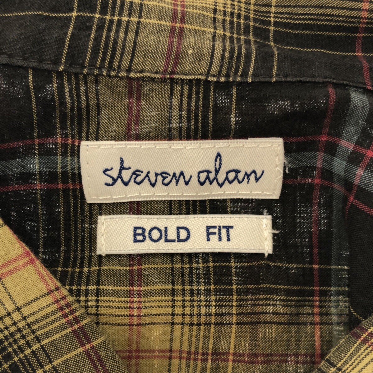 steven alan / スティーブンアラン | CHECK CAMP COLLAR オープン