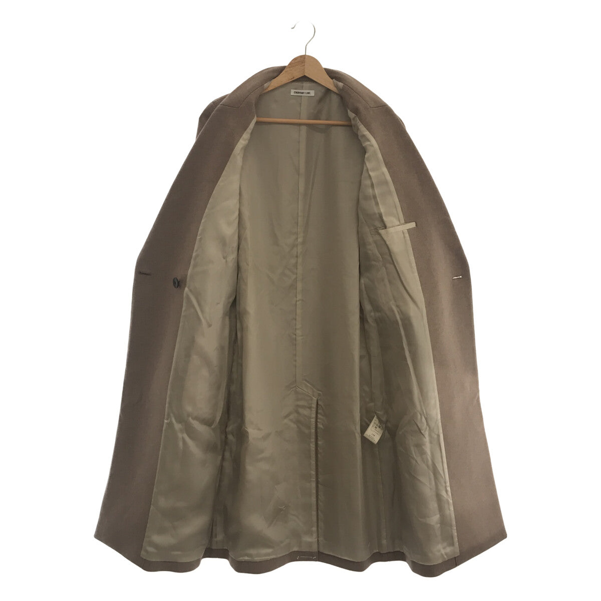 [品相良好] Deuxieme Classe | 2020秋冬 |我喜歡每一天。外套外套 / 全襯裡羊絨混紡切斯特外套 | 38 |米色 |女性的