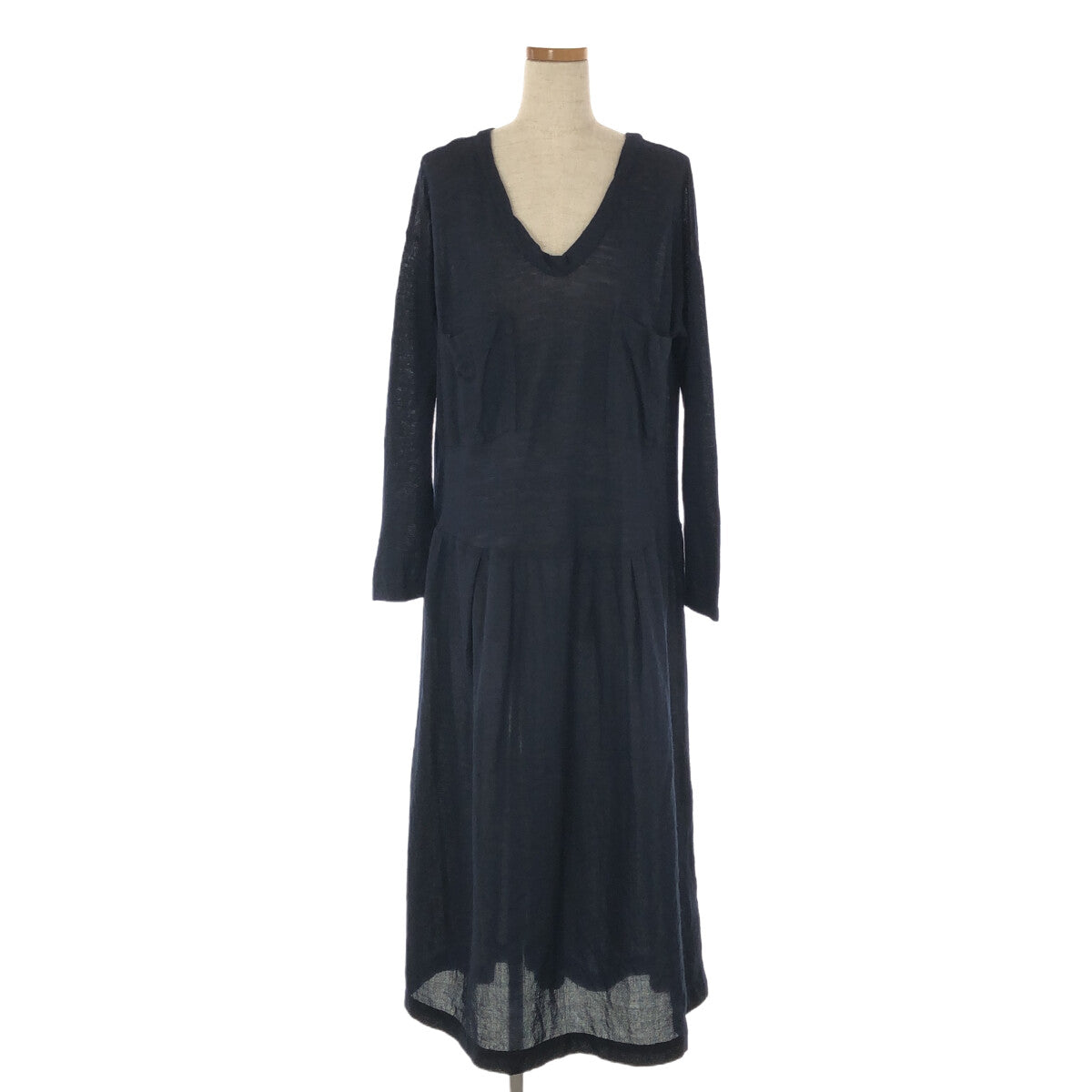 45r / 포티파이브얼 | 더블 포켓 울 원피스 | 2 | 네이비 | 여성