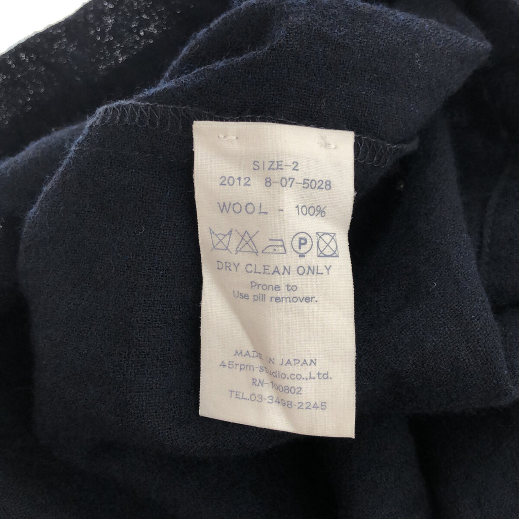 45r / 四十五 R |雙口袋羊毛連身裙 | 2 |海軍 |女性的