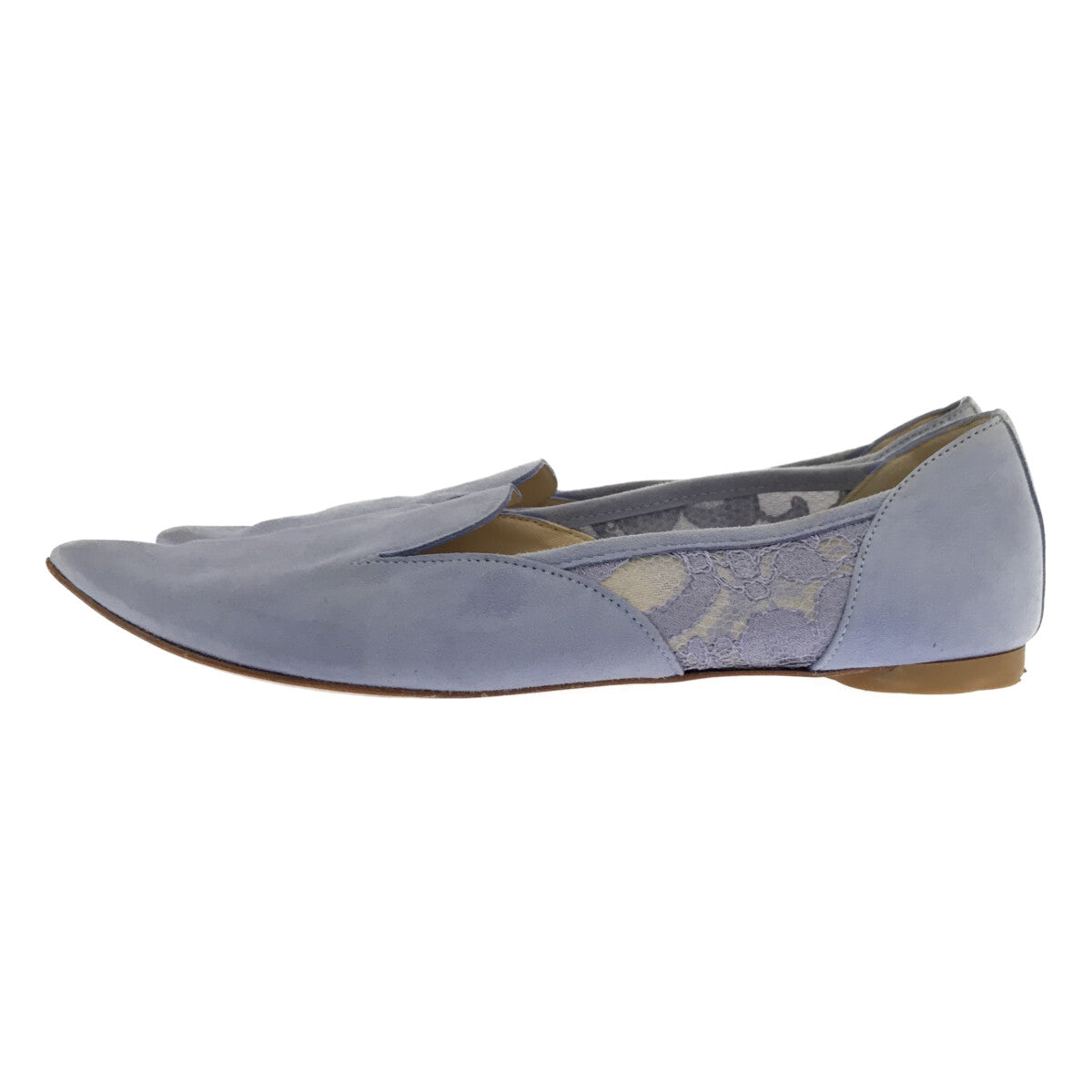 repetto / レペット | サイドレースフラットパンプス | 39 1/2 | ブルー | レディース
