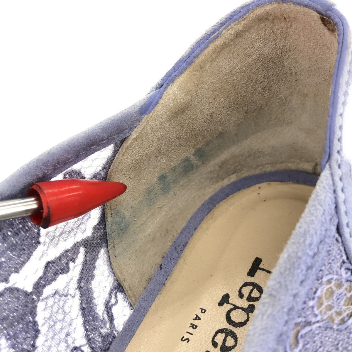 repetto / レペット | サイドレースフラットパンプス | 39 1/2 | ブルー | レディース