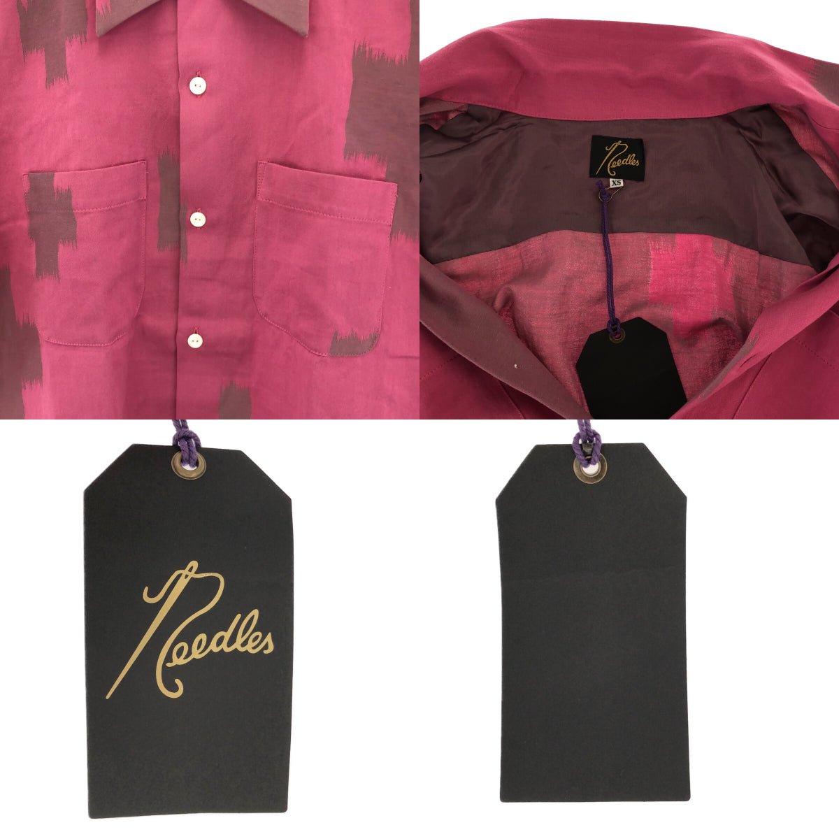 Needles / ニードルス | 2023SS | S/S One-Up Shirt -C/L Kimono Jq.- / コットンリネン オープンカラーシャツ | XS |