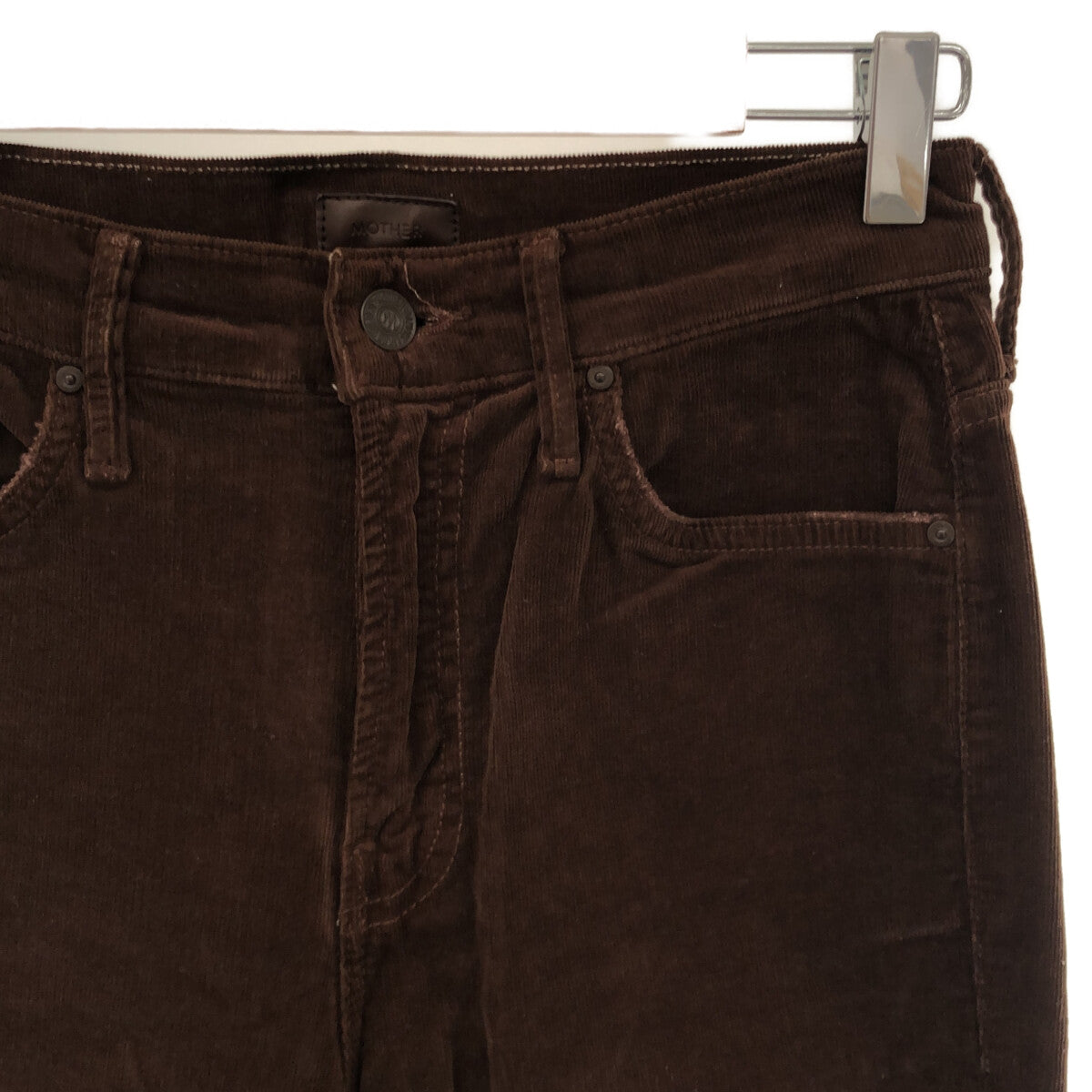 [狀況良好] 母親 | INSIDER CROP STEP FRAY 燈芯絨短褲 |尺寸 25 |布朗 |女性的