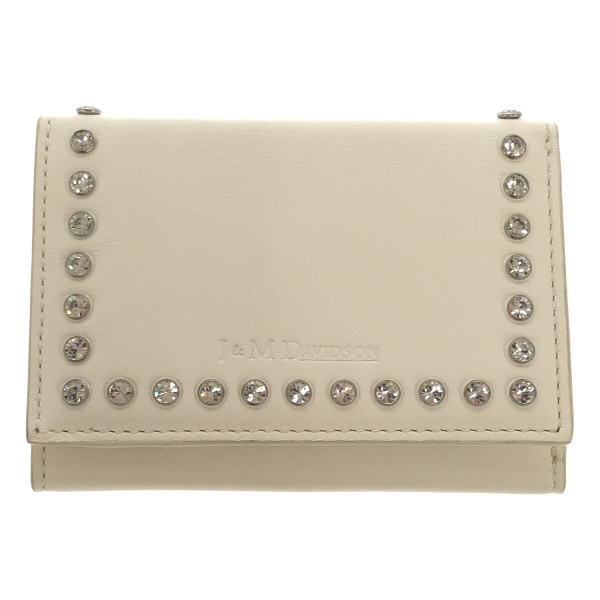 【新品】  JW Anderson / ジェイダブルアンダーソン | FOLD WALLET WITH CRYSTAL 財布 | ホワイト/シルバー | レディース