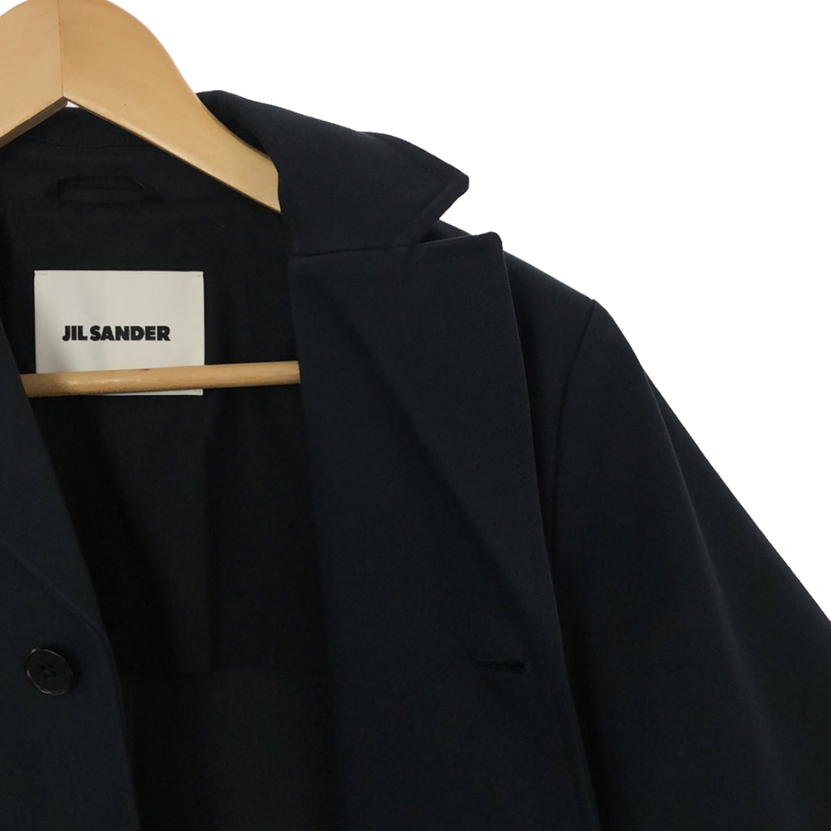 JIL SANDER / ジルサンダー | 2019SS | コットン チェスターコート | 34 | ネイビー | レディース