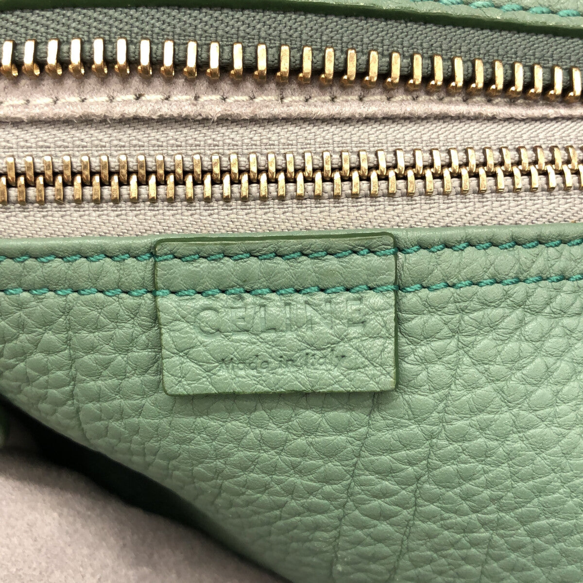 CELINE / セリーヌ | ラゲージ マイクロショッパー ハンドバッグ | グリーン | レディース