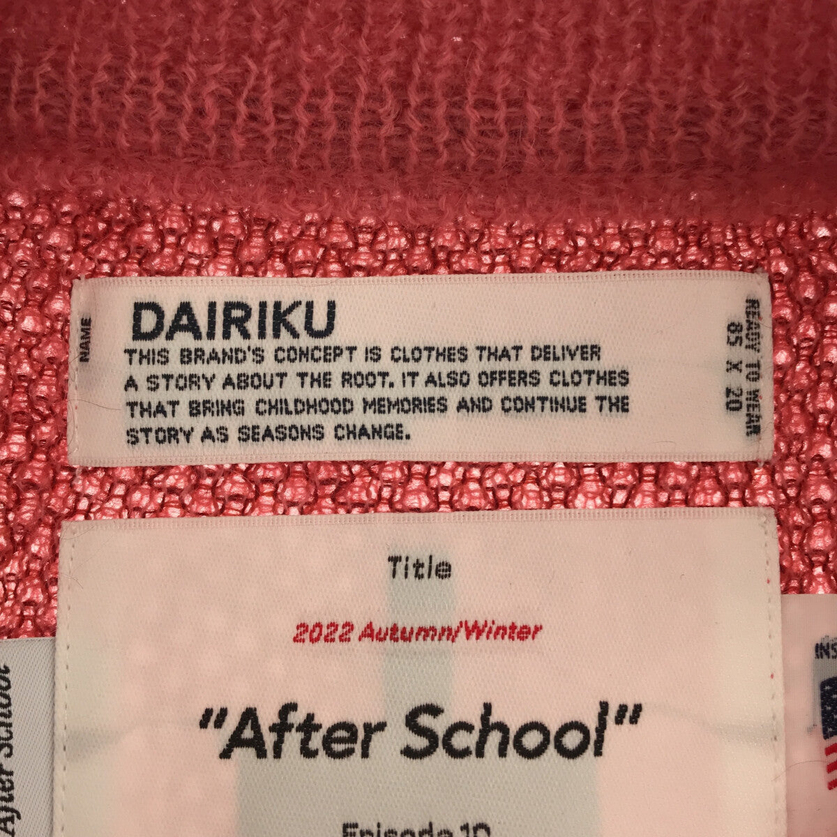 【新品】  DAIRIKU / ダイリク | 2022AW | Argyle Mohair Pullover Knit アーガイルモヘヤニット | L | ピンクレッド | メンズ