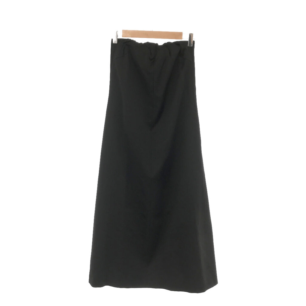 【美品】  BAUME / ボーメ | バックギャザー ロングスカート | 36 | ブラック | レディース