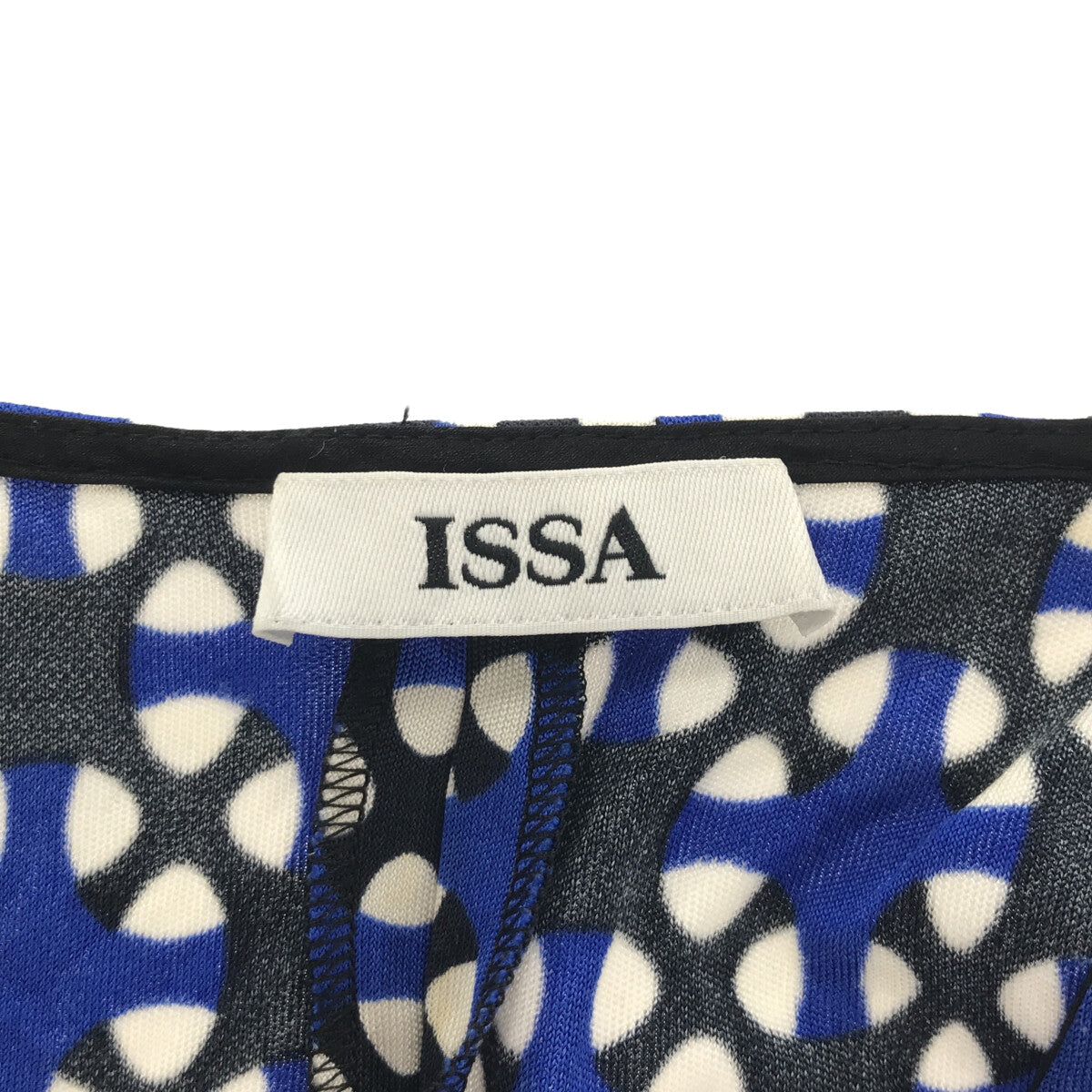 ISSA / イッサ ロンドン | 総柄 ストレッチ カシュクール ドレス