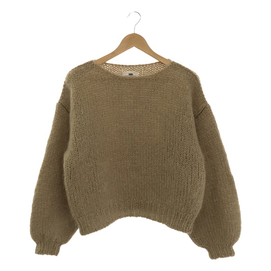 [Good Condition] NOWOS | 2019AW | Mohair pullover knit | F | Beige | Women's