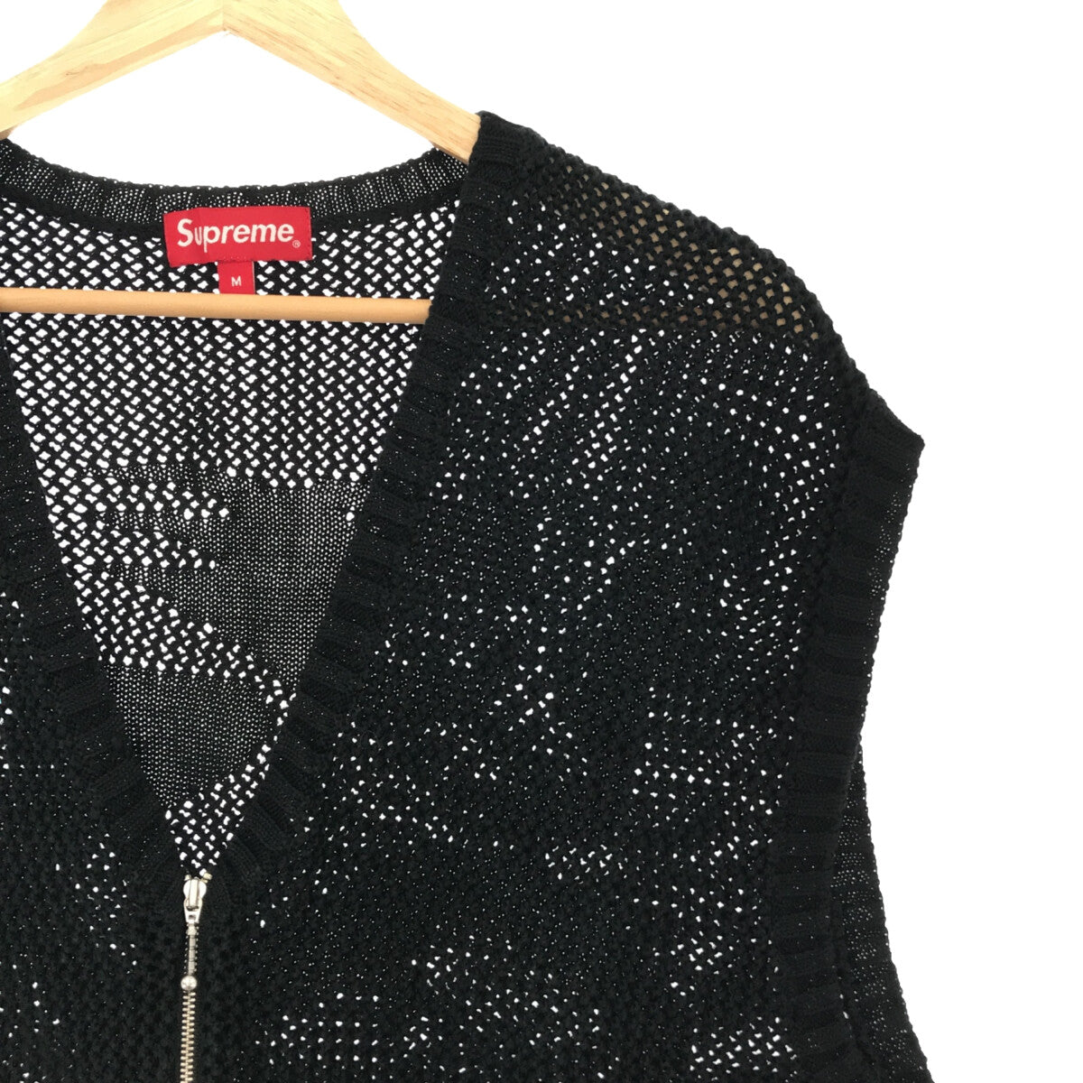 Supreme Dragon Zip Up Sweater Vest 黒　M