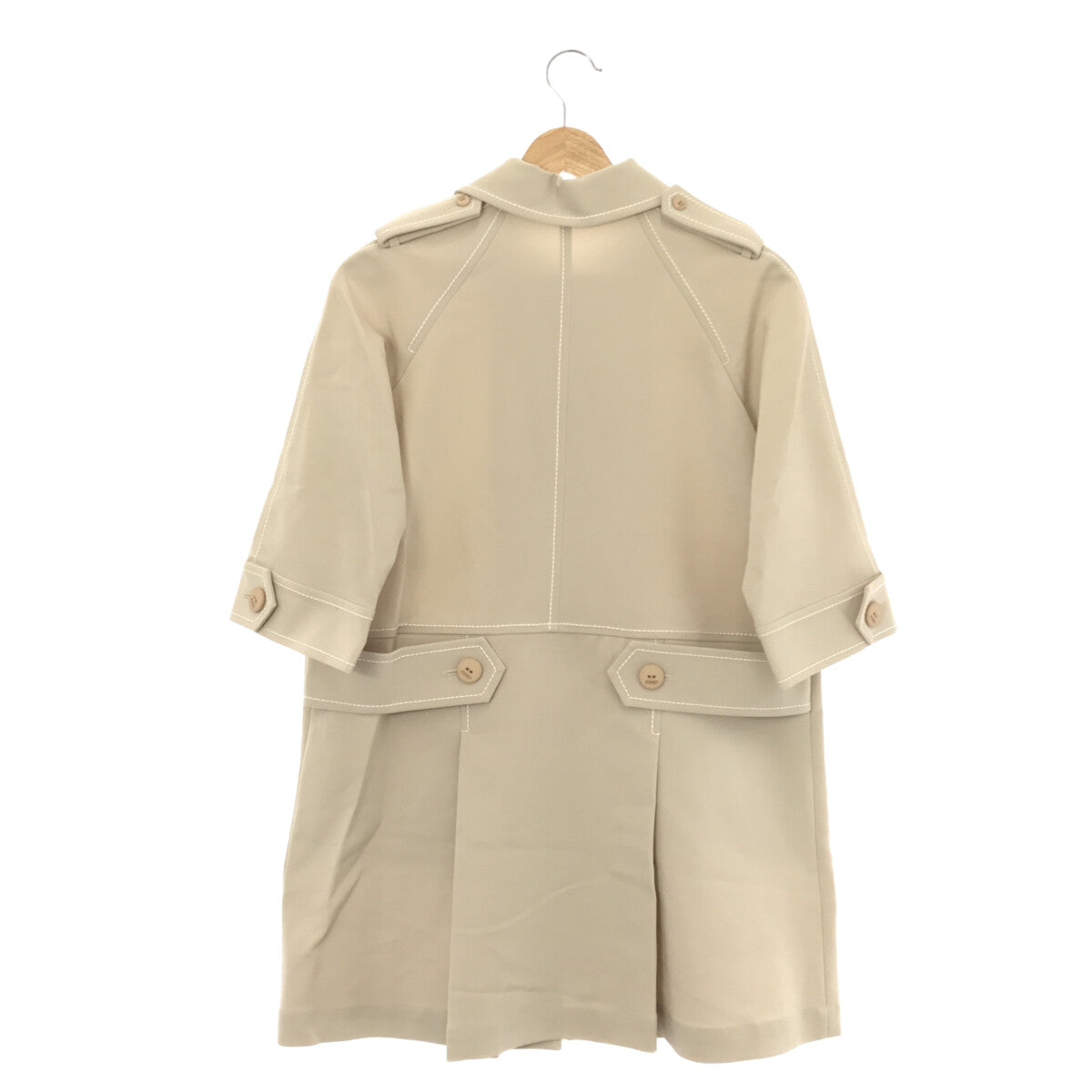 FOXEY NEW YORK / フォクシーニューヨーク | ジップアップ ストレッチコート | 38 | ベージュ | レディース
