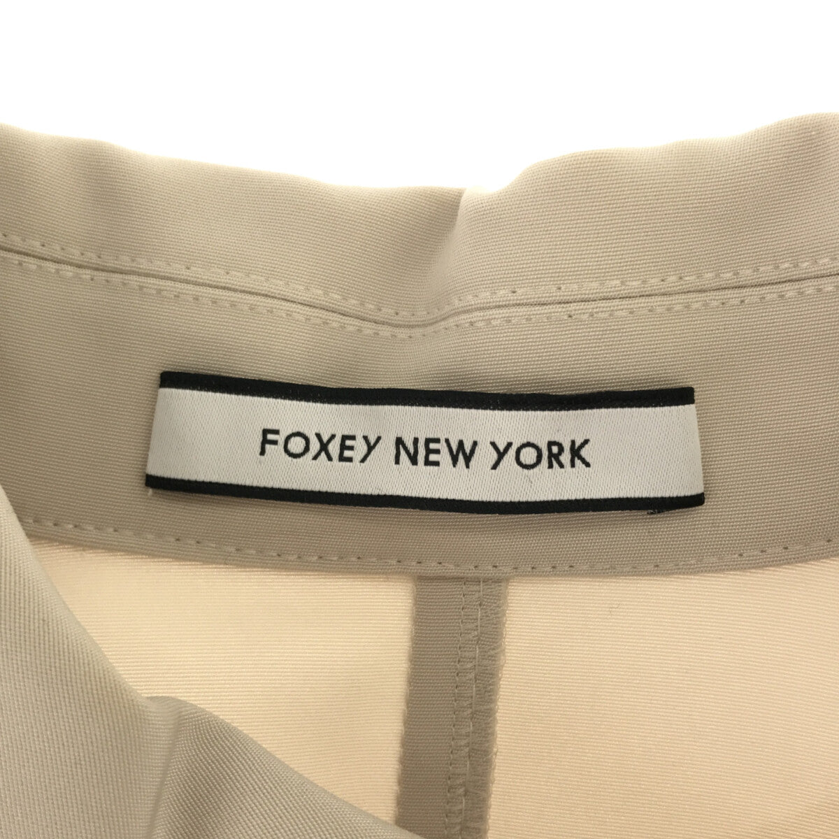FOXEY NEW YORK / フォクシーニューヨーク | ジップアップ ストレッチコート | 38 | ベージュ | レディース