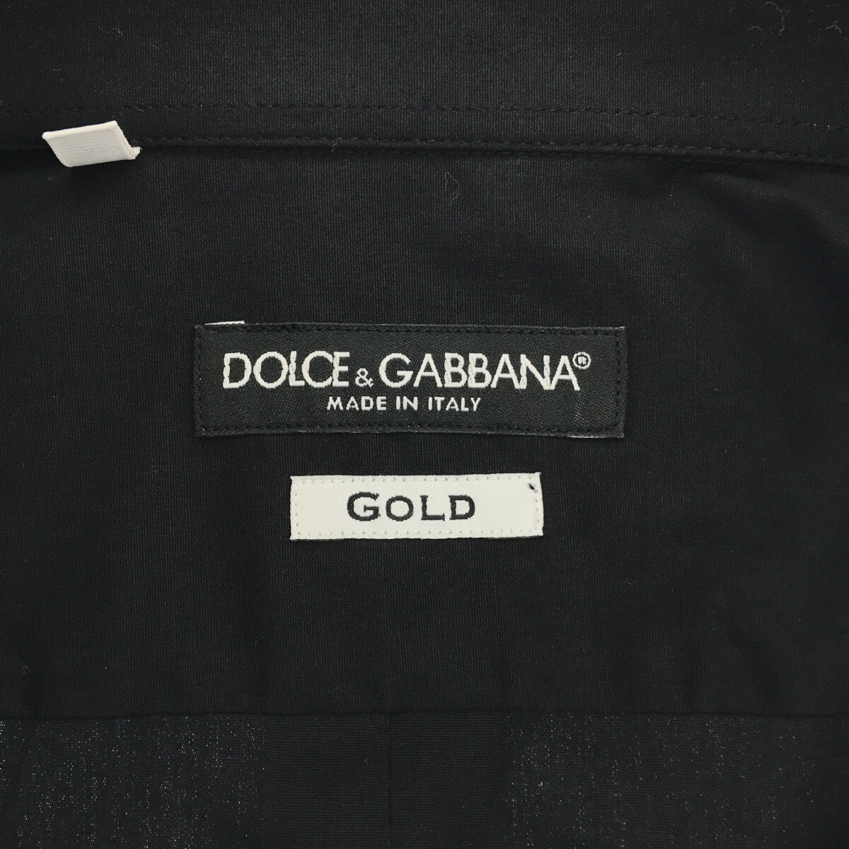 【美品】 DOLCE＆GABBANA / ドルチェ＆ガッバーナドルガバ | GOLD コットン レギュラーカラー ドレスシャツ | 14 1/2  (37) | ブラック | メンズ