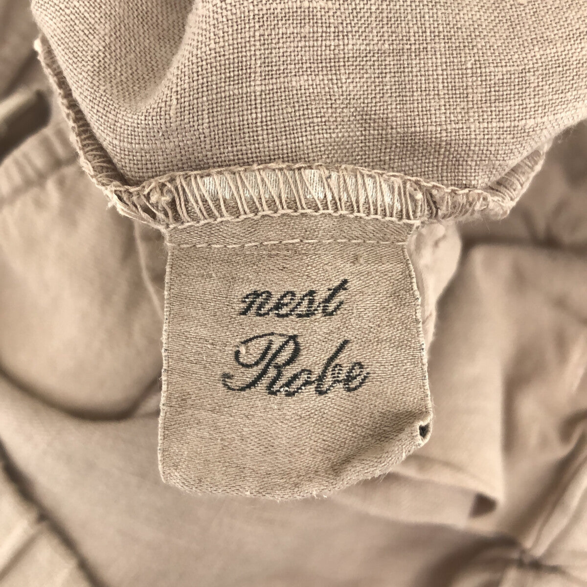 nest robe / ネストローブ | リネン タック イージーパンツ | F | グレーベージュ | レディース