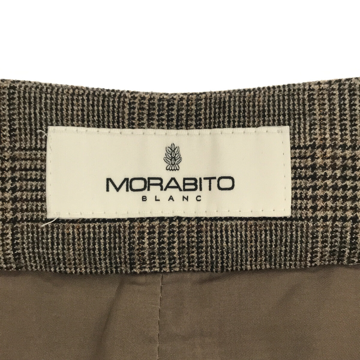 MORABITO / モラビト | グレンチェック タック ワイドパンツ | 38 | グレー系 | レディース – KLD