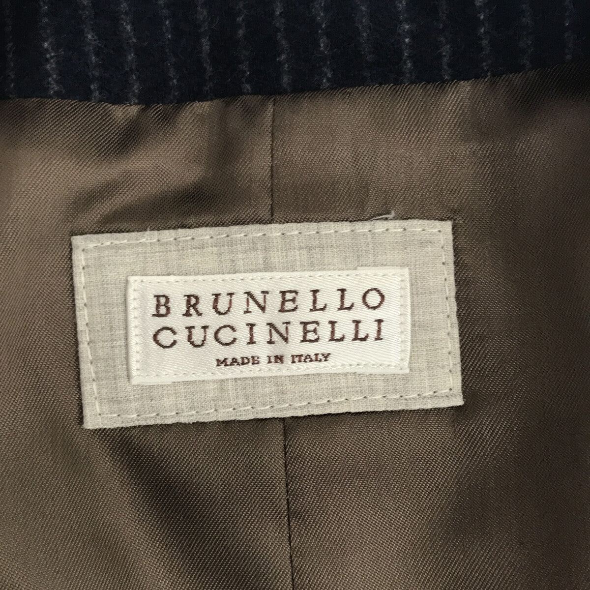 BRUNELLO CUCINELLI / ブルネロクチネリ | ウール ストライプ ベスト ジレ / 総裏地 | 46 | メンズ
