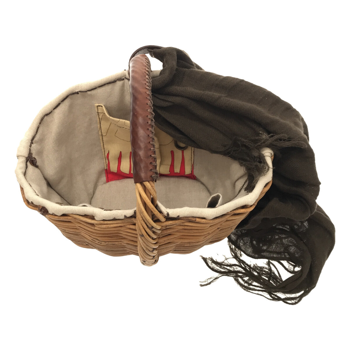 ebagos / 埃巴戈斯 |小牛皮單手柄籃子包 |