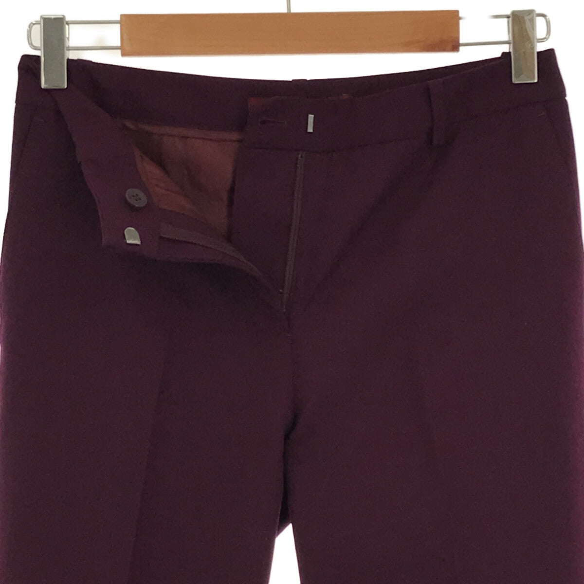 【美品】  COMPTOIR DES COTONNIERS / コントワーデコトニエ | ウール テーパード スラックス | 34 | パープル | レディース