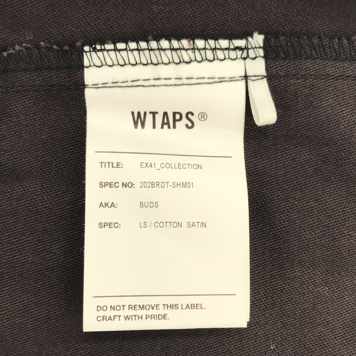 WTAPS / ダブルタップス | BUDS/LS/COTTON. SATIN / 202BRDT-SHM01