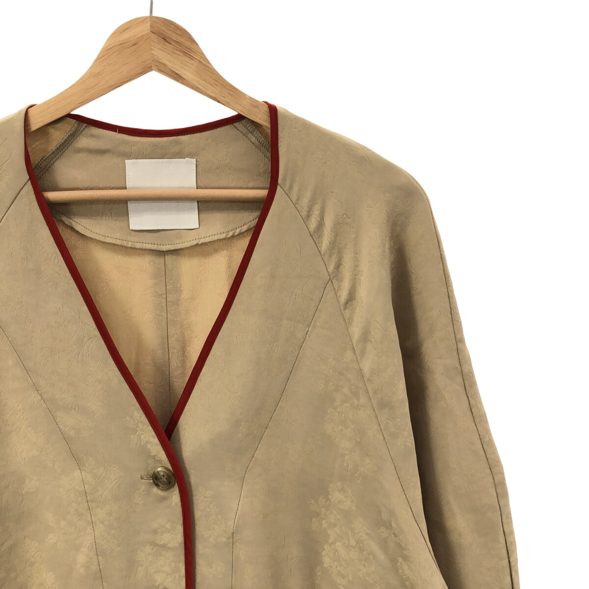 CLANE / クラネ | 2021SS | BOTANICALS JACQUARD DRESS COAT ボタニカル ジャガード ドレス コート |  1 | ベージュ | レディース
