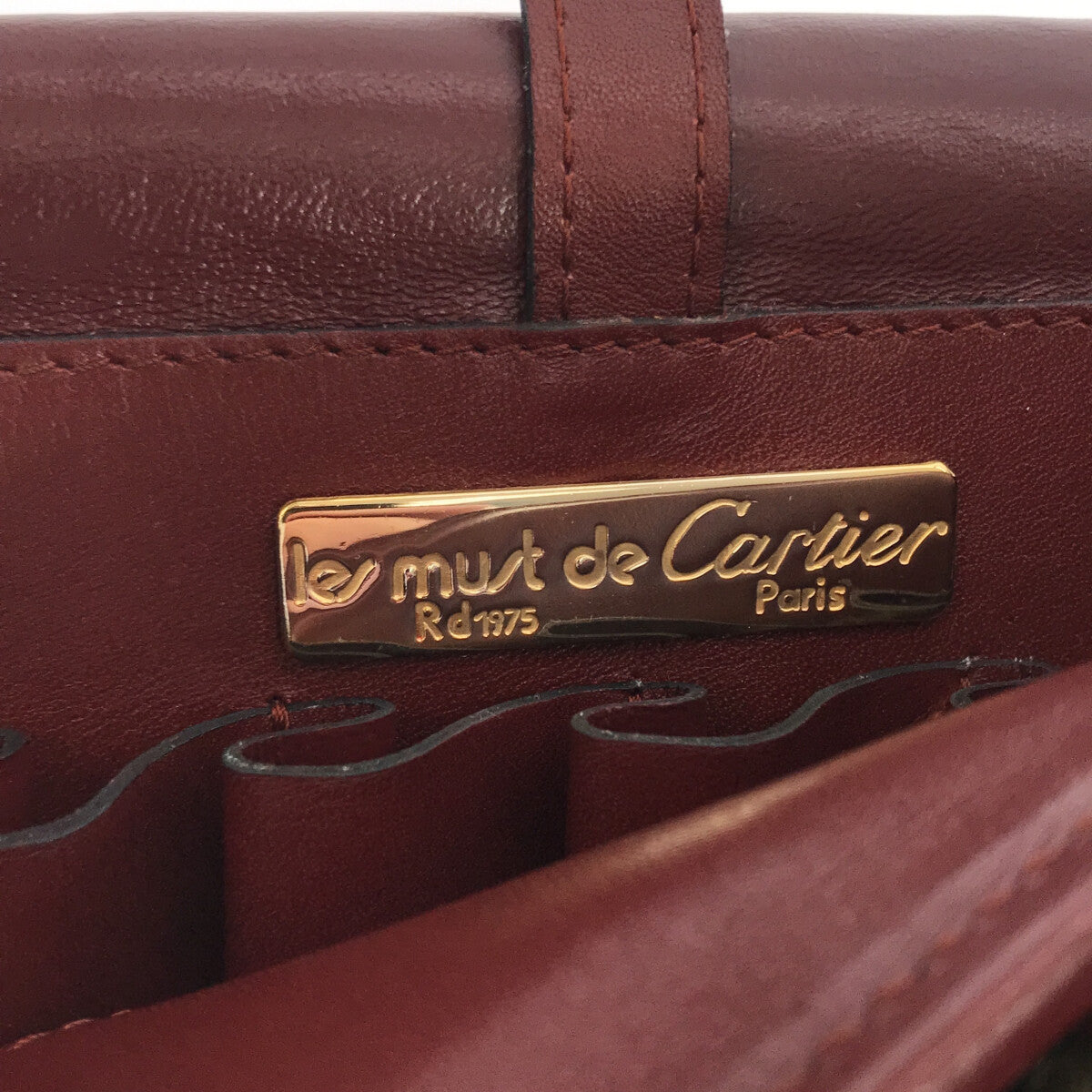 Cartier | Must de Leather Shoulder Bag | Bordeaux | Women's