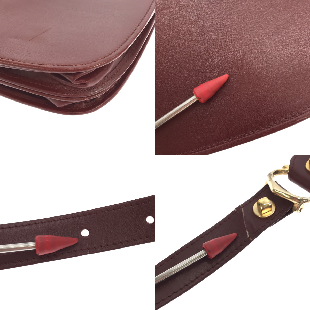 Cartier | Must de Leather Shoulder Bag | Bordeaux | Women's