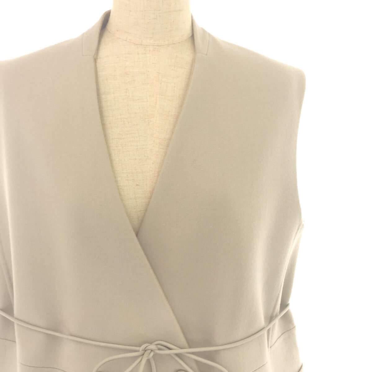 【미품】 Drawer / 드로워 | 리버시블 슬리브리스 울 코트 | 36 | 라이트 그레이/베이지 | 여성