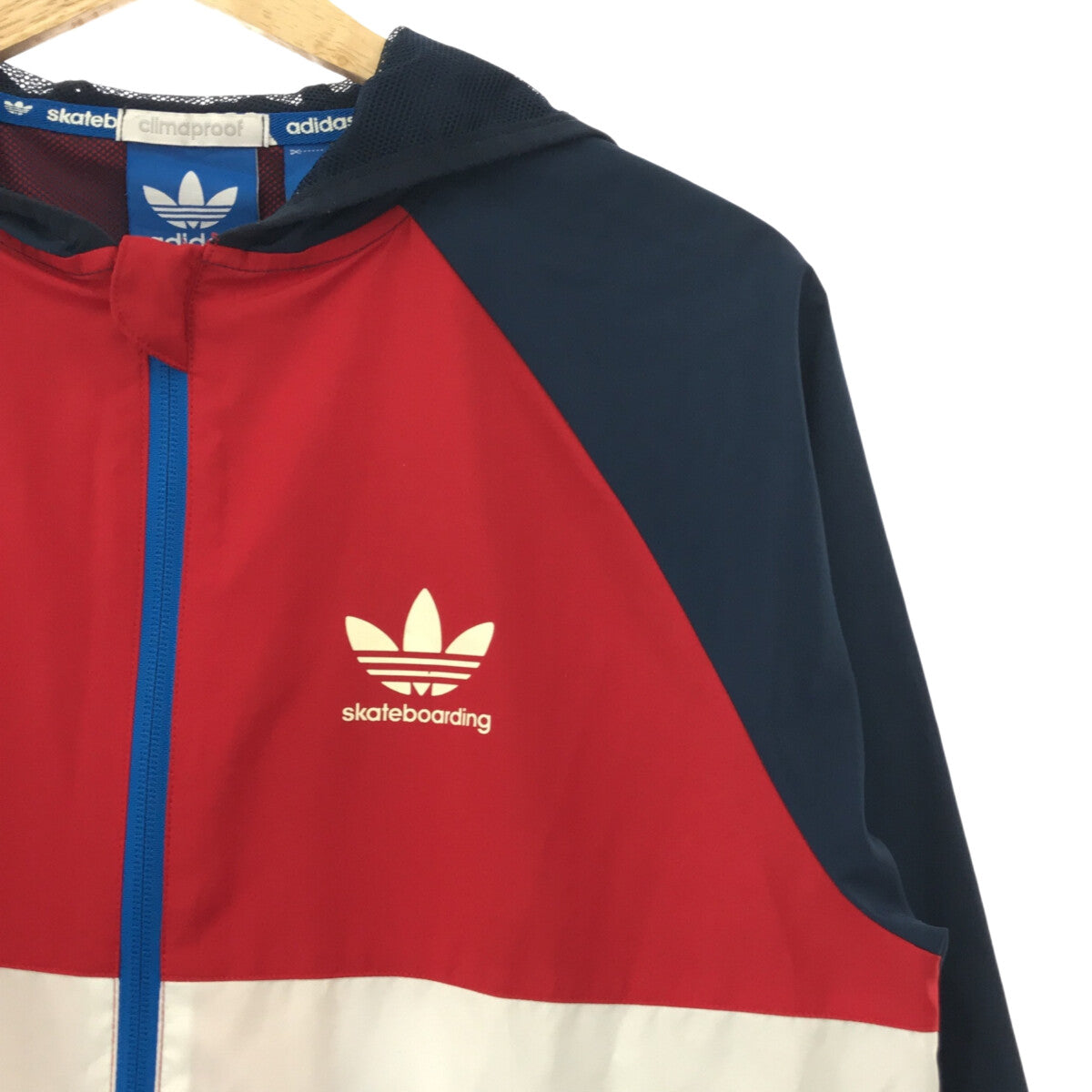 adidas / アディダス | トリコロールカラー ナイロンジャケット | M | レッド/ブルー/ネイビー | メンズ